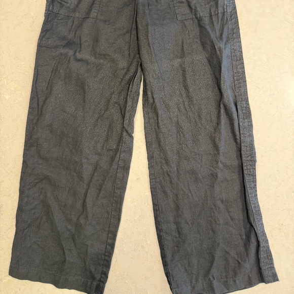 Athleta Wide Leg 100% Linen Pants Size 14 - Picture 6 of 7